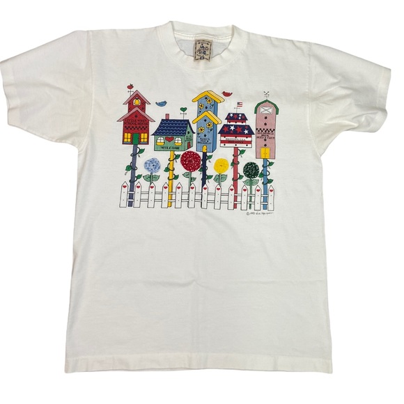 Vintage Shirts Vintage 995 Vicki Melhart Birdhouse Alore Graphic